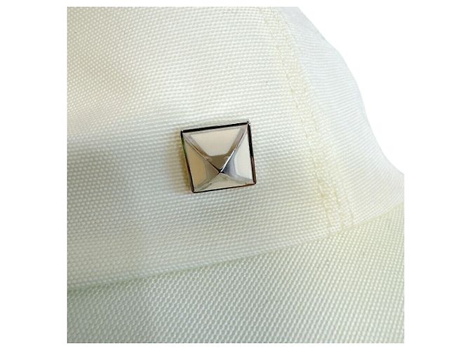 Hermès Cappello Sellier con Bottone Hermes in White Bianco - vista 10