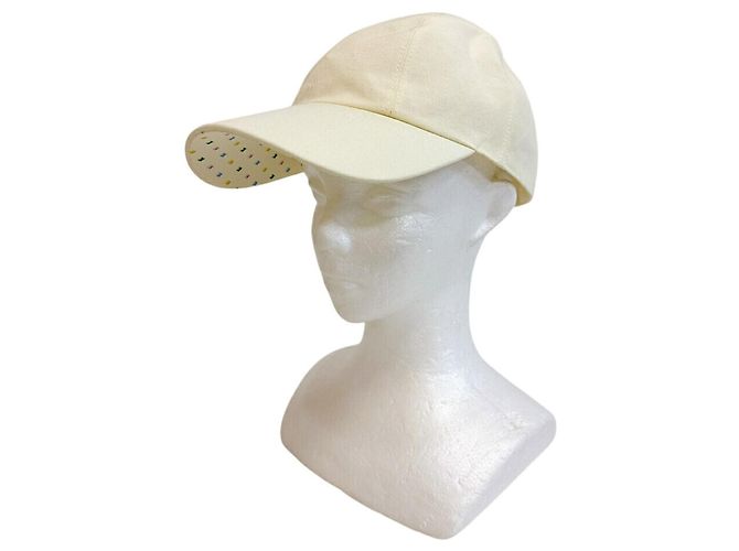Hermès Cappello Sellier con Bottone Hermes in White Bianco - vista 11