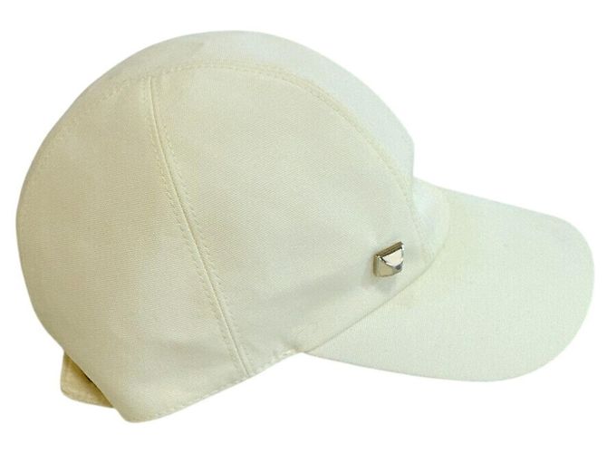 Hermès Cappello Sellier con Bottone Hermes in White Bianco - vista 3