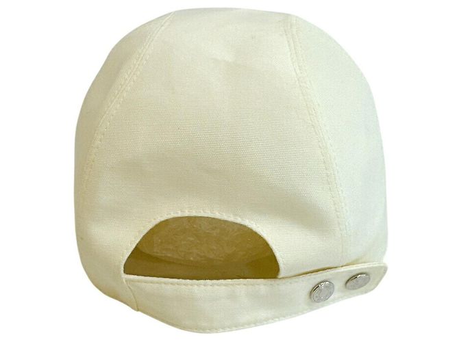 Hermès Cappello Sellier con Bottone Hermes in White Bianco - vista 5