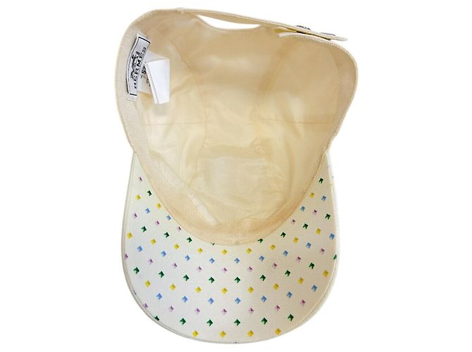 Hermès Cappello Sellier con Bottone Hermes in White Bianco - vista 7
