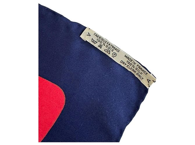 Hermès Foulard Hermes Carre 90 Turkish Horse Blu navy - vista 6