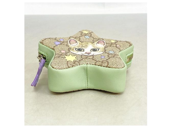 Monedero Gucci GG Supreme Beige Verde - vista 3