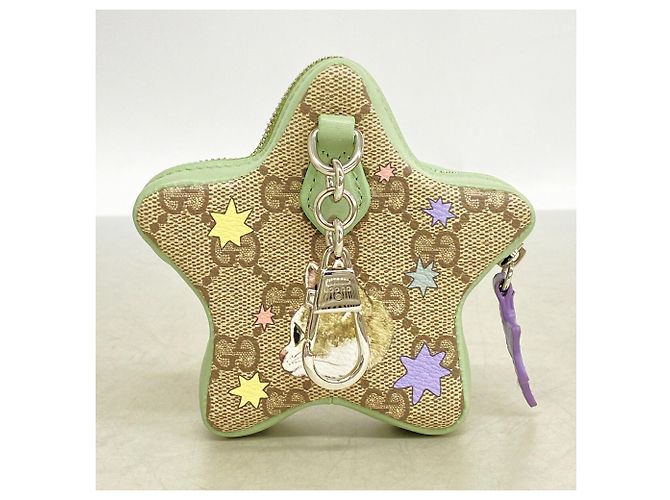 Monedero Gucci GG Supreme Beige Verde - vista 6