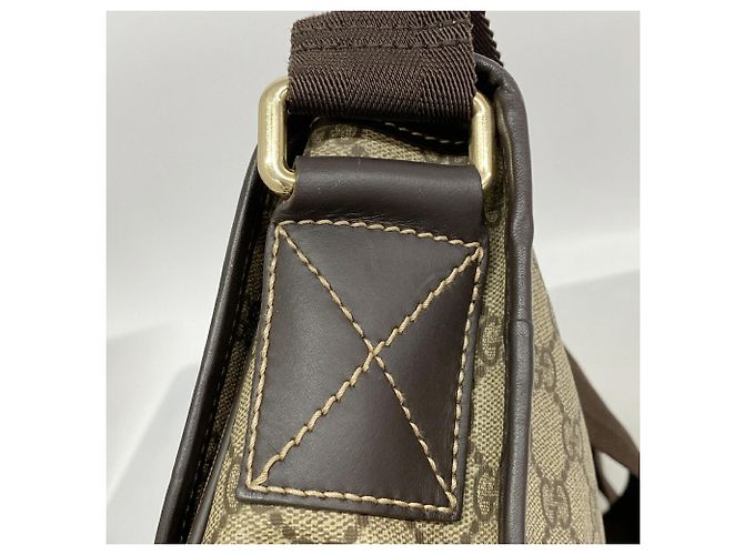 Borsa a tracolla Gucci GG Supreme Marrone - vista 8