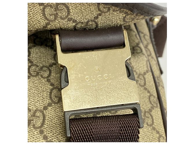 Borsa a tracolla Gucci GG Supreme Marrone - vista 9