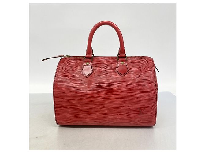 Borsa Louis Vuitton Epi Speedy 25 Rosso - vista 10