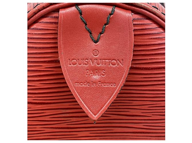 Borsa Louis Vuitton Epi Speedy 25 Rosso - vista 5