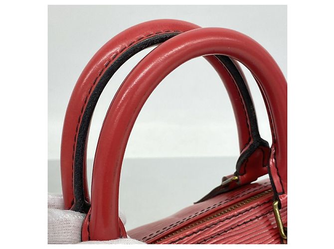Borsa Louis Vuitton Epi Speedy 25 Rosso - vista 9