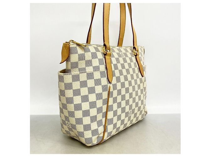 Borsa Tote Louis Vuitton Damier Azur Totally PM Bianco - vista 2