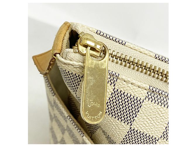 Borsa Tote Louis Vuitton Damier Azur Totally PM Bianco - vista 9