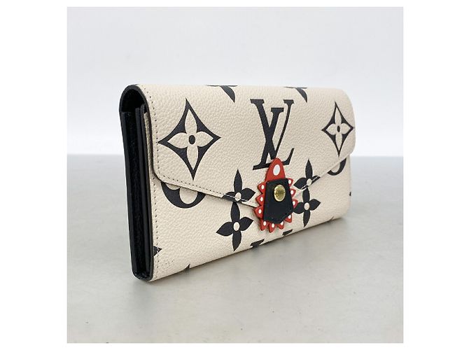 Sarah Portafoglio lungo Louis Vuitton Monogram Empreinte Bicolor Nero Crudo - vista 2