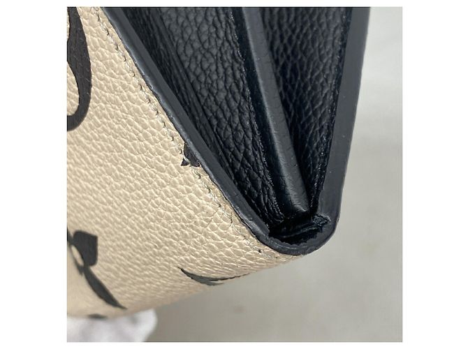 Sarah Portafoglio lungo Louis Vuitton Monogram Empreinte Bicolor Nero Crudo - vista 6
