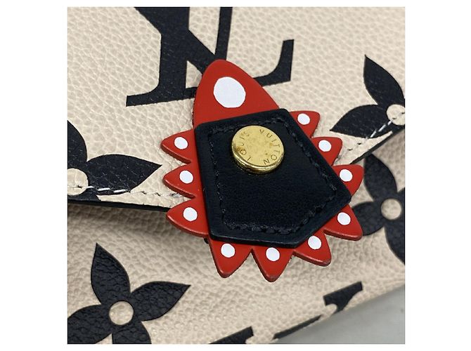 Sarah Portafoglio lungo Louis Vuitton Monogram Empreinte Bicolor Nero Crudo - vista 7