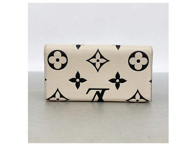 Sarah Portafoglio lungo Louis Vuitton Monogram Empreinte Bicolor Nero Crudo - vista 8