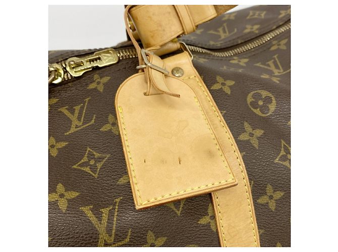 Louis Vuitton Boston Monogram Keepall Bandoulière 60 Marrone - vista 18