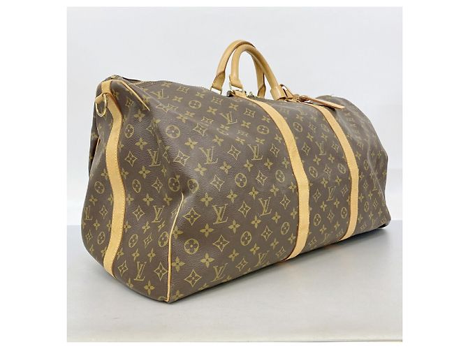 Louis Vuitton Boston Monogram Keepall Bandoulière 60 Marrone - vista 2