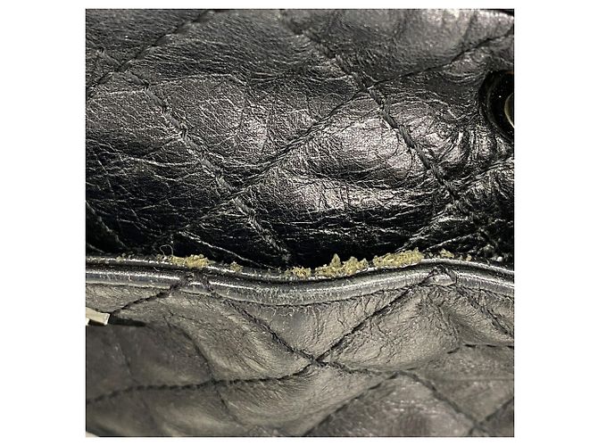 Borsa a tracolla Chanel 2.55 in pelle matelassé nera Nero - vista 7