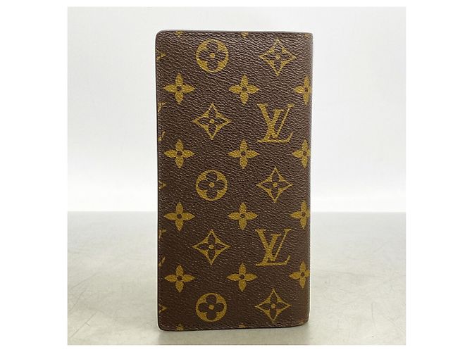 Louis Vuitton Monogram Portefeuille Brazza Long Wallet Marrone - vista 7