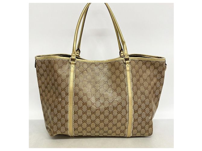 Borsa Tote Gucci GG Crystal Marrone - vista 12