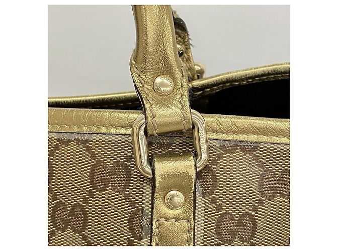 Borsa Tote Gucci GG Crystal Marrone - vista 9