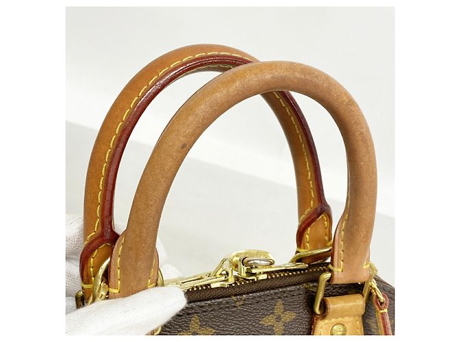Borsa a mano Louis Vuitton Alma BB Monogram Marrone - vista 9