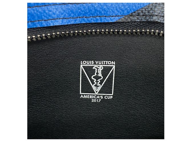 Louis Vuitton Damier Cobalt America's Cup Pochette Nero - vista 5