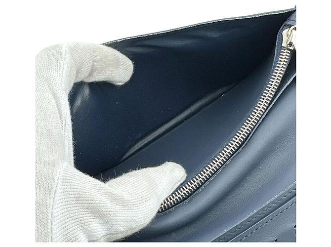 Louis Vuitton M81810 Portefeuille Brazza NM Bi-fold Long Wallet Blu navy - vista 7