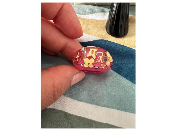 Louis Vuitton Rose Monogram Ring Pink Golden - Ansicht 10