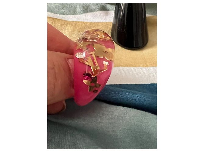 Louis Vuitton Rose Monogram Ring Pink Golden - Ansicht 5
