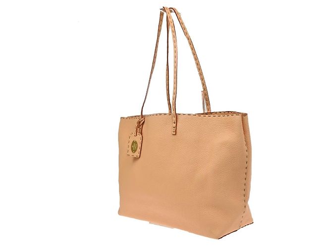 Fendi Roll Tote Selleria Leather Large Arancione - vista 3