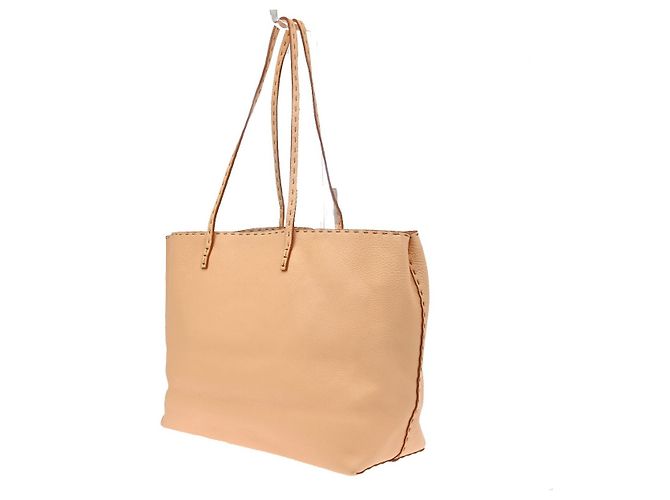 Fendi Roll Tote Selleria Leather Large Arancione - vista 4