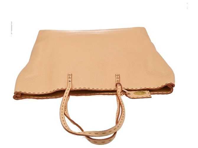 Fendi Roll Tote Selleria Leather Large Arancione - vista 5