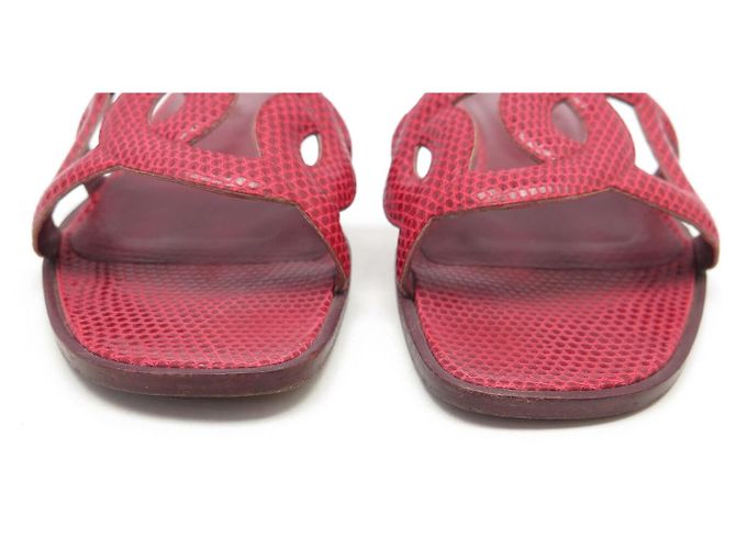 Hermès HERMES ALOHA MULES H182210Z ROSA ECHTLIZARDLEDER 39 LIZARD SHOES Pink - Ansicht 4