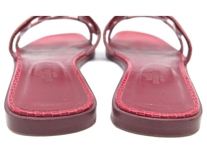 Hermès HERMES ALOHA MULES H182210Z ROSA ECHTLIZARDLEDER 39 LIZARD SHOES Pink - Ansicht 5