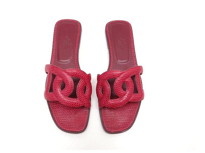 Hermès HERMES ALOHA MULES H182210Z ROSA ECHTLIZARDLEDER 39 LIZARD SHOES Pink - Ansicht 8