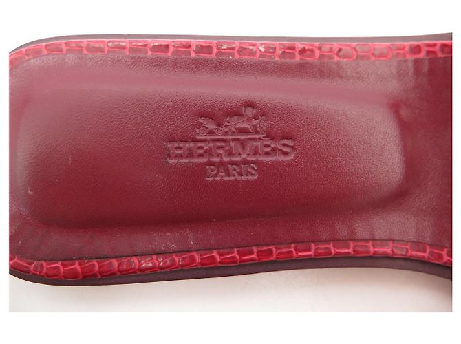 Hermès HERMES ALOHA MULES H182210Z ROSA ECHTLIZARDLEDER 39 LIZARD SHOES Pink - Ansicht 9