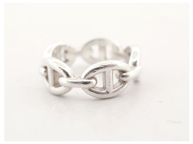 Ring Hermès ANELLO HERMES CHAINE D'ANCRE ENCHAINEE PM H109507B 52 ARGENTO 925 5.5GR - vista 13