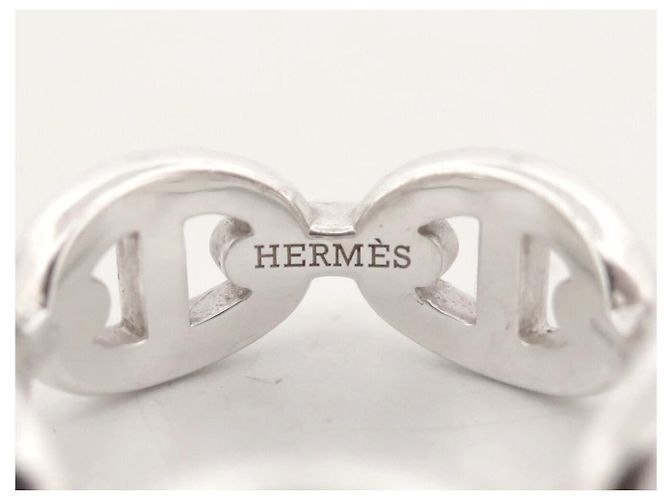 Ring Hermès ANELLO HERMES CHAINE D'ANCRE ENCHAINEE PM H109507B 52 ARGENTO 925 5.5GR - vista 5