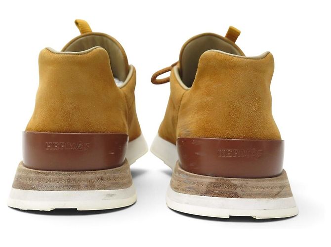 Hermès SNEAKERS HERMES MILES H202241Z 36.5 SCAMOSCIATO MARRONE - vista 5