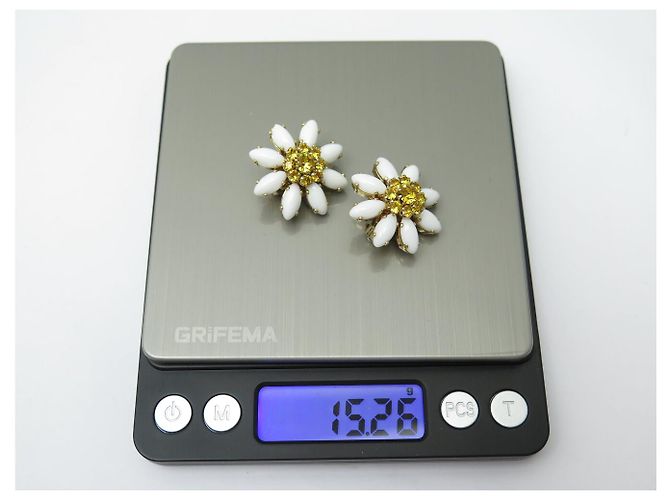 NUOVO SET COLLANA + ORECCHINI DOLCE & GABBANA DAISY FLEURS Bianco - vista 10