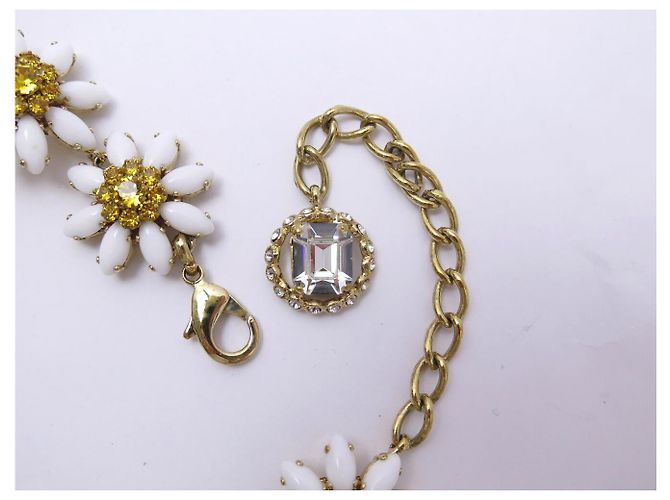 NUOVO SET COLLANA + ORECCHINI DOLCE & GABBANA DAISY FLEURS Bianco - vista 2