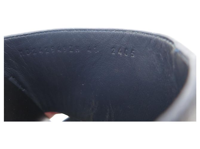 Hermès NEUE HERMES JACKSON SANDALEN H242949Z 41 EPSOM LEDER BLAU SHOES Marineblau - Ansicht 10