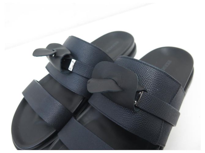 Hermès NEUE HERMES JACKSON SANDALEN H242949Z 41 EPSOM LEDER BLAU SHOES Marineblau - Ansicht 11
