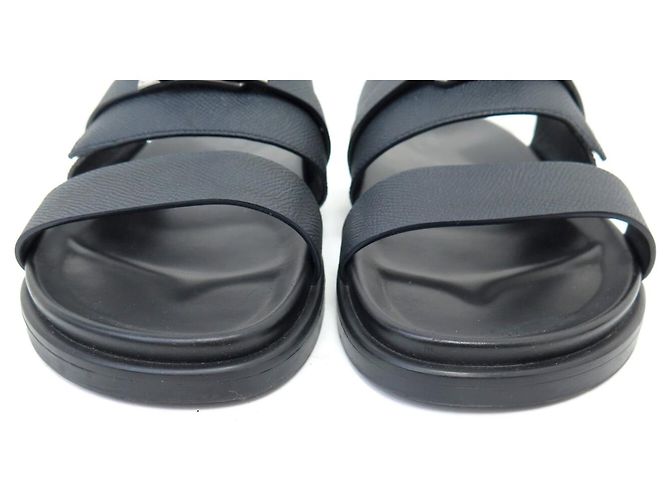 Hermès NEUE HERMES JACKSON SANDALEN H242949Z 41 EPSOM LEDER BLAU SHOES Marineblau - Ansicht 4