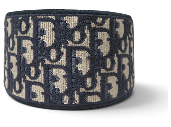 NEW CHRISTIAN DIOR HEADBAND OBLIQUE CANVAS NAVY BLUE - view 7