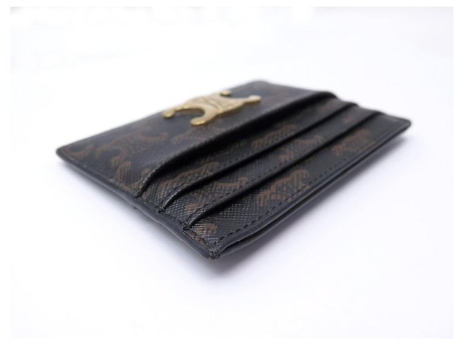 Céline CELINE TRIOMPHE CANVAS CARD HOLDER 10L832CQH BROWN - view 3