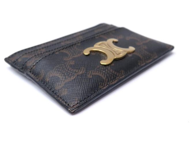 Céline CELINE TRIOMPHE CANVAS CARD HOLDER 10L832CQH BROWN - view 4