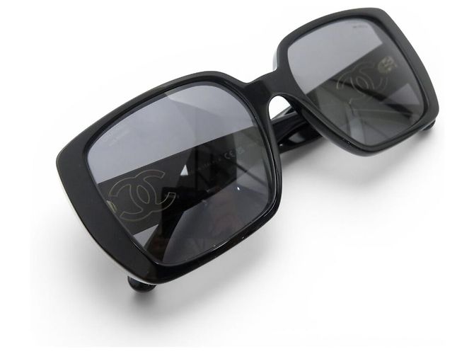 NEUE CHANEL SONNENBRILLE ECKIG 5541 ACETAT SCHWARZ - Ansicht 5