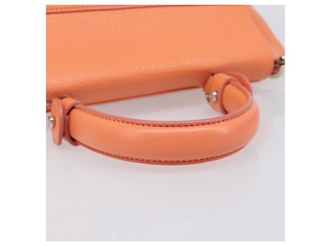 Salvatore Ferragamo Sofia Satchel Leather Medium Arancione - vista 7